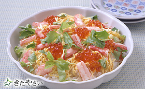 かにとみつ葉のちらしずし