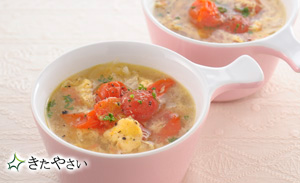 ミニトマトと卵のスープ