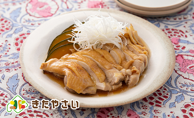 レンジで！ 鶏肉とかぼちゃのオイスターソース煮