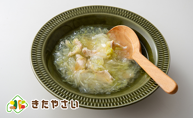 白菜のしょうがスープ